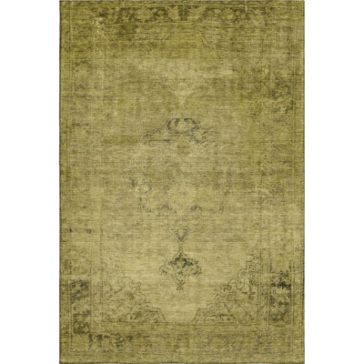 Premium Machine Washable Kiyondrea Gold Rug
