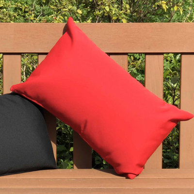 Sunbrella Fabric Solid Color Indoor/Outdoor Patio Garden Polyester Filled Lumbar Throw Pillows
