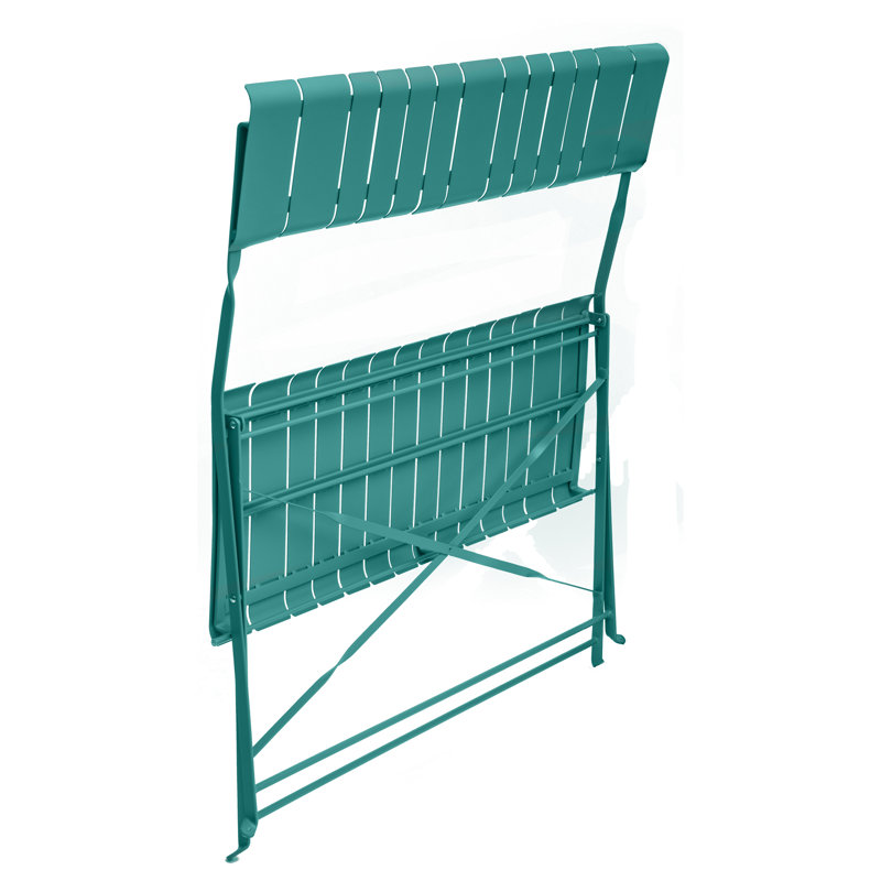 Nidavellir Metal Outdoor Bench, Blue