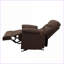 Fauteuils inclinables | Fauteuil inclinable en microfibre brun foncé avec accoudoirs coussinés, dossier capitonné | Mouvement inclinable