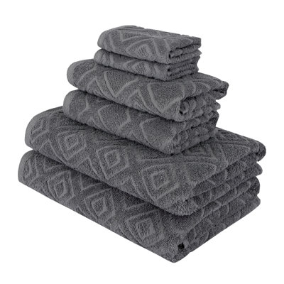 Ensemble 6 serviettes de bain en coton turque de luxe