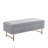 Mercer41 Helge Velvet Storage Bench with Gold Metal Legs-313703793