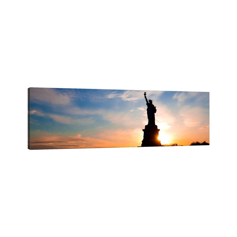 New York Skyline Cityscape - Wrapped Canvas Panoramic Print, 30.48 cm H x 91.44 cm W x 1.91 cm D