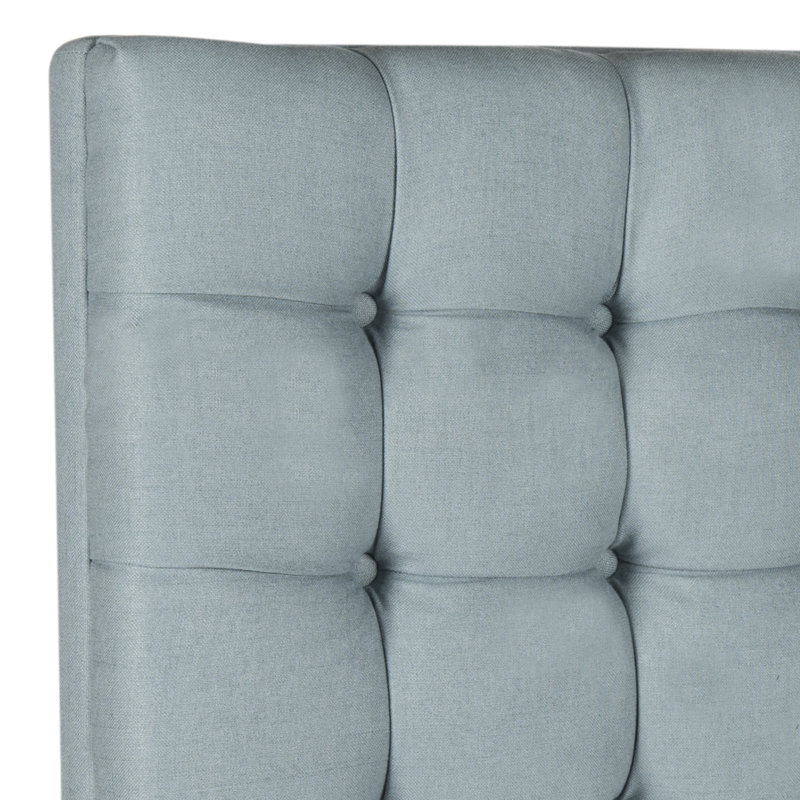 Upholstered Headboard, Twin, Linen Slate Blue