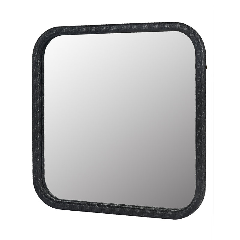 Laconia Square Wall Mirror, Black