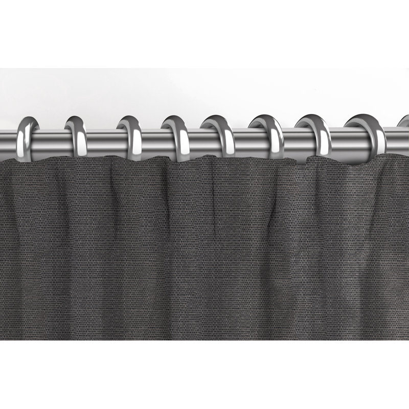Calii Room Darkening Curtain Pair, Width 228 x Drop 228cm, Charcoal Grey