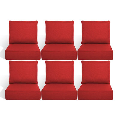 Outdoor 6'' Replacement Cushion Set Seat / Back Cushion