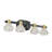 4-lamp matte black adjustable crystal Vanity Light