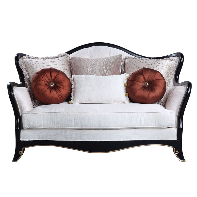 Causeuse moderne avec tissu 6 oreillers
