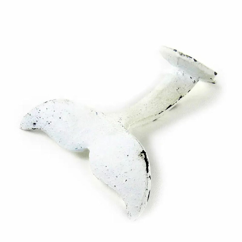 Crochet de queue en métal blanc, Blanc