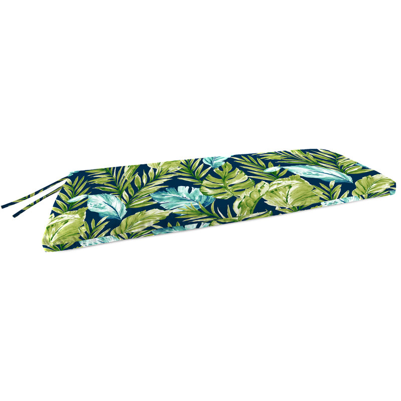 48" x 18" Outdoor Bench Cushion with Ties, Zealand Capri