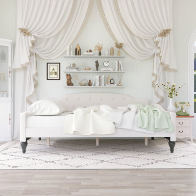 Modern And Stylish Wood Upholstered Tufted Daybed by Charlton Home