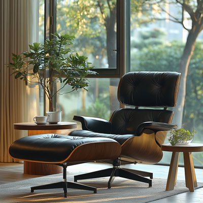 Swivel Recliner Chair And Ottoman With PU Leather Lounge Accent Chair by George Oliver