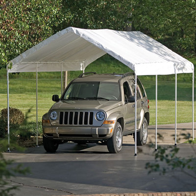 MaxAP ShelterLogic White Fabric Replacement Canopy for Canopy