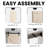 Solid Wood Panelled Barn Door with Installation Hardware Kit-89221880-89221864