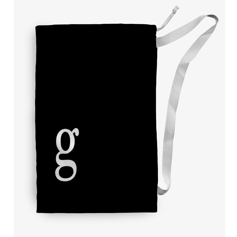Sac à linge Monogram, Moyen (H 36 po x l 28 po), Noir