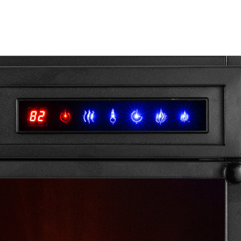 Breckenridge 24.8'' W Black Electric Fireplace with 4097 BTU