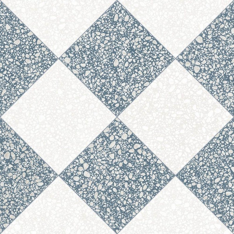 Carreau de sol en porcelaine mate 24 po x 24 po Terrazzo 2.0, Damier # 25