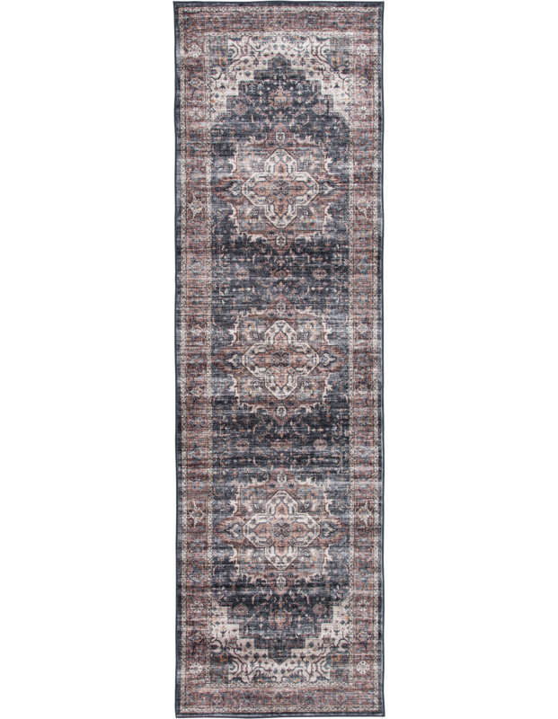 Tapis oriental en polyester 2 pi 3 po x 6 pi Bungalow Bungalow