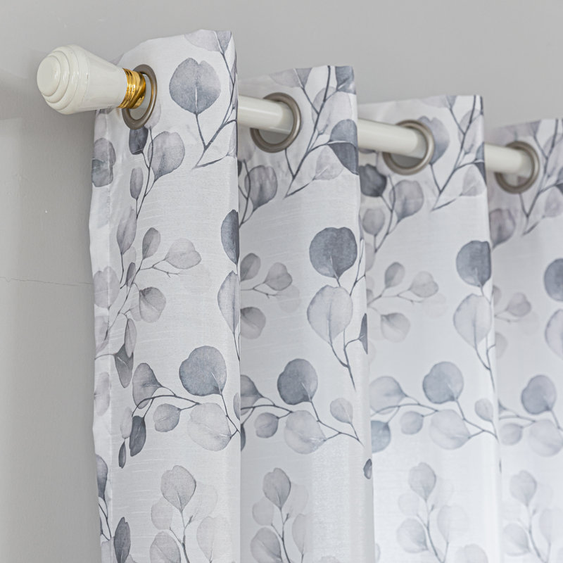 Sheer Curtain Single Panel, Gray