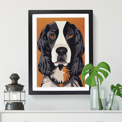 Lympsham Springer Spaniel Geometric - Wall Art