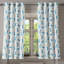 Rideau à œillets décoratif à 2 panneaux Latitude Run®, 50 po x 54 po, orange, bleu et vert-106350281