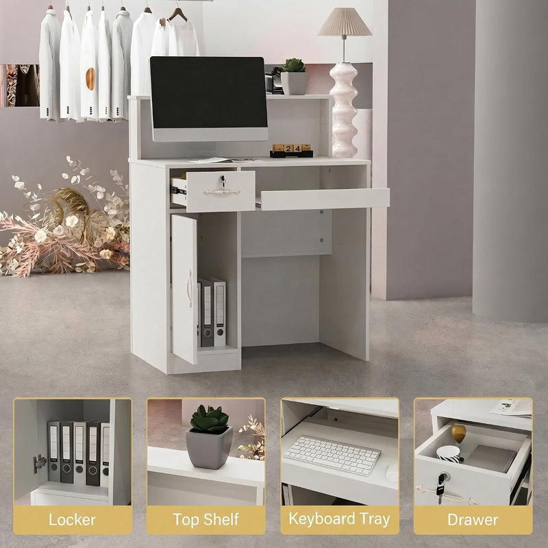 Rectangle MDF Reception Desk