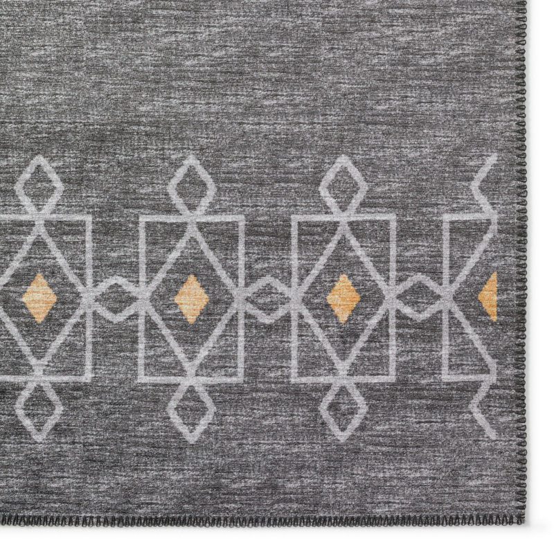 Anberlin Chenille Washable Southwestern Indoor / Outdoor Rug, Rectangle 1'8" x 2'6"
