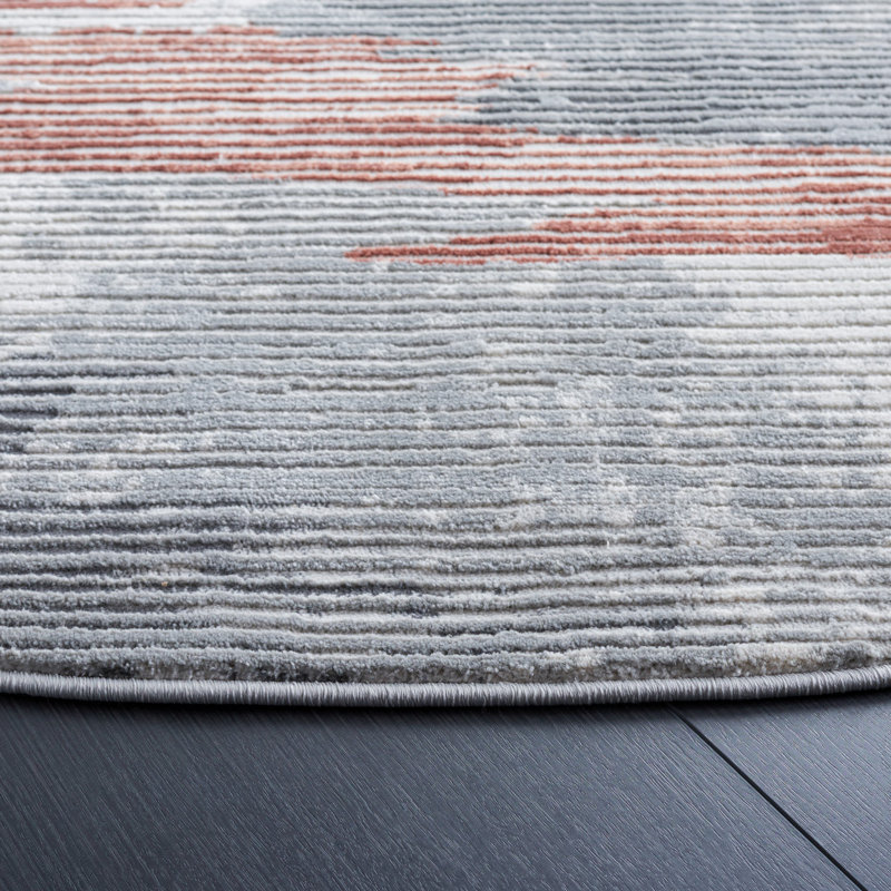 Damionna Performance Abstract Rug, Square 6'7"