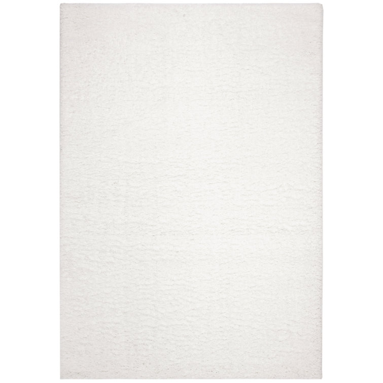 Jiang Shag White Area Rug