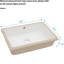 18"X12" Ceramic Bathroom Sink Undermount With Overflow - Sleek Design, Low Water Absorption For Outdoor Rectangular Elegant Smooth Surface Home