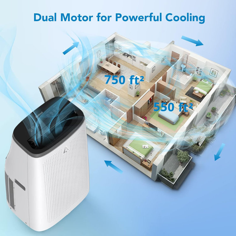 14000Btu Portable Air Conditioner with Remote Control,3-in-1 Air Conditioners