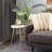 Esters Aluminum Metal Gold Side End Accent Table with Marble Top with Gold Inlay