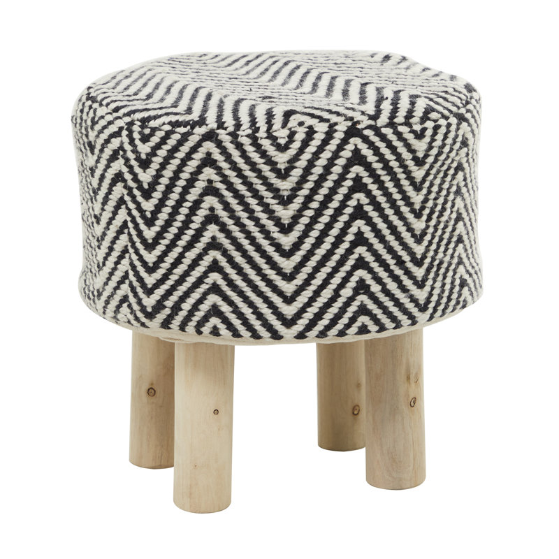 Tabouret d'appoint en bois Ahamad, Noir