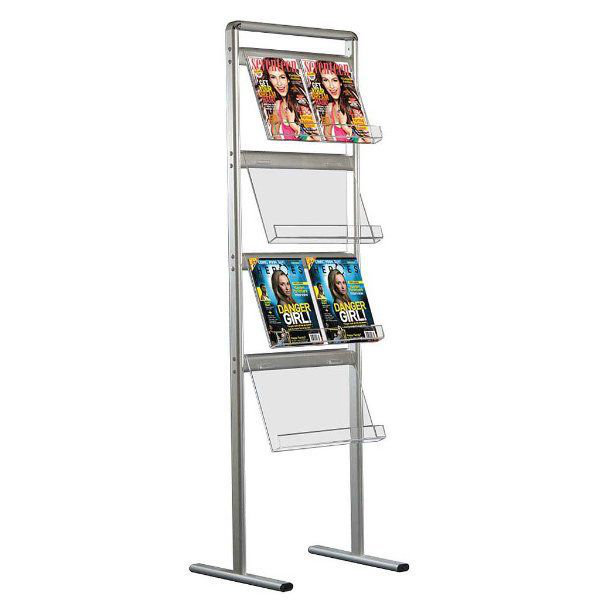 MT Displays 57.09'' H Magazine Rack