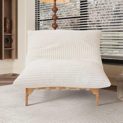Corduroy Lounge Arm Chair with Solid Wood Legs