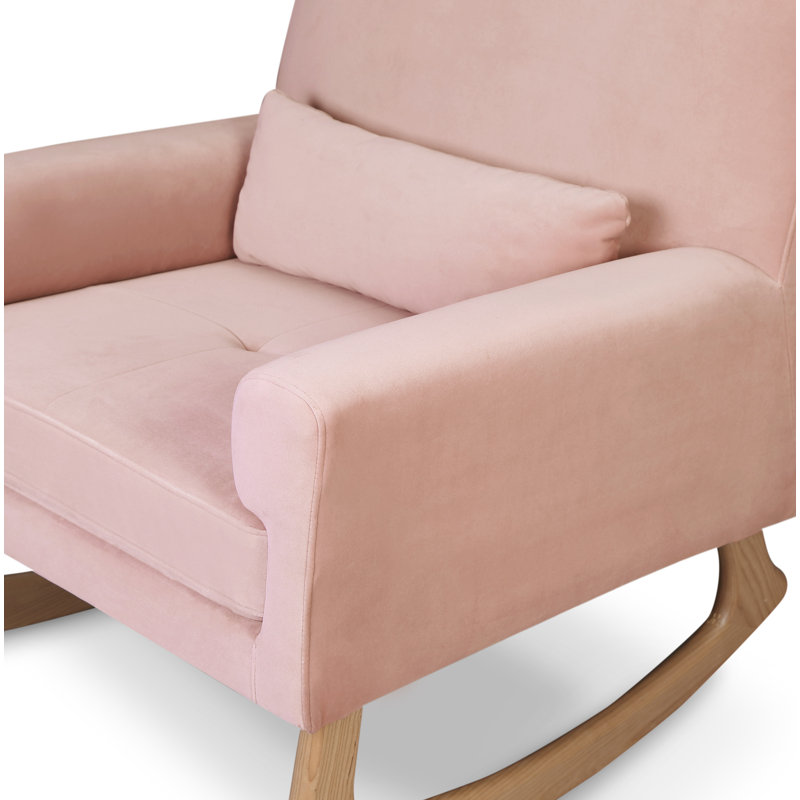 Sleepytime Rocking Chair, Light, Blush Velvet