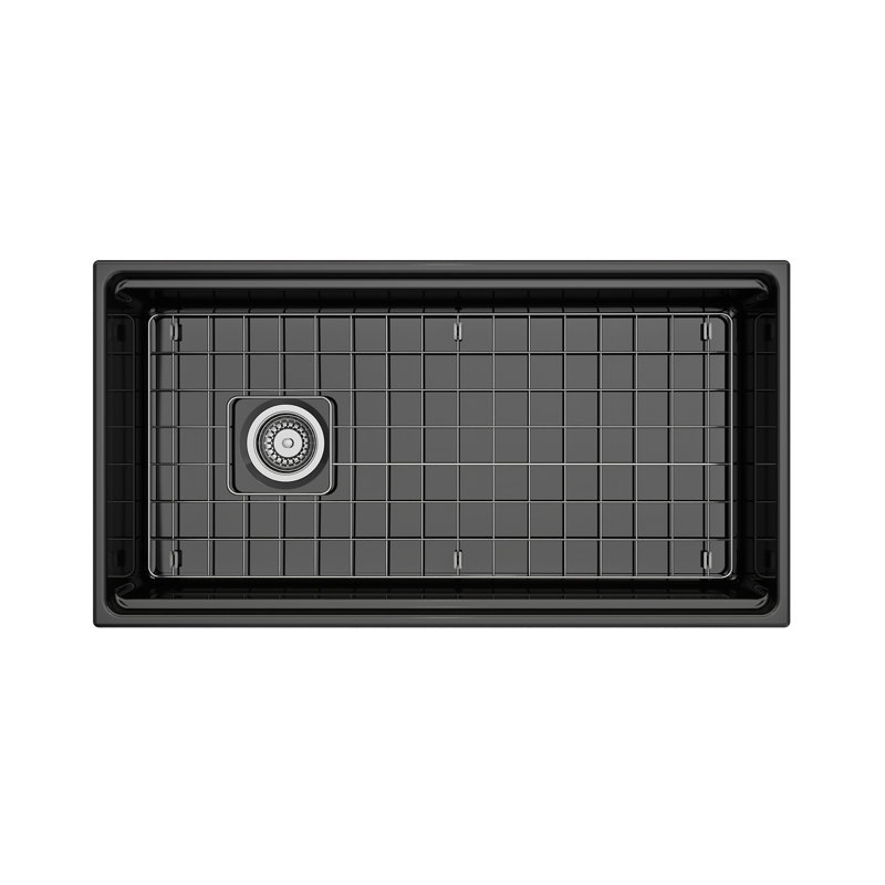30'' L Single Basin Kitchen Sink, Black