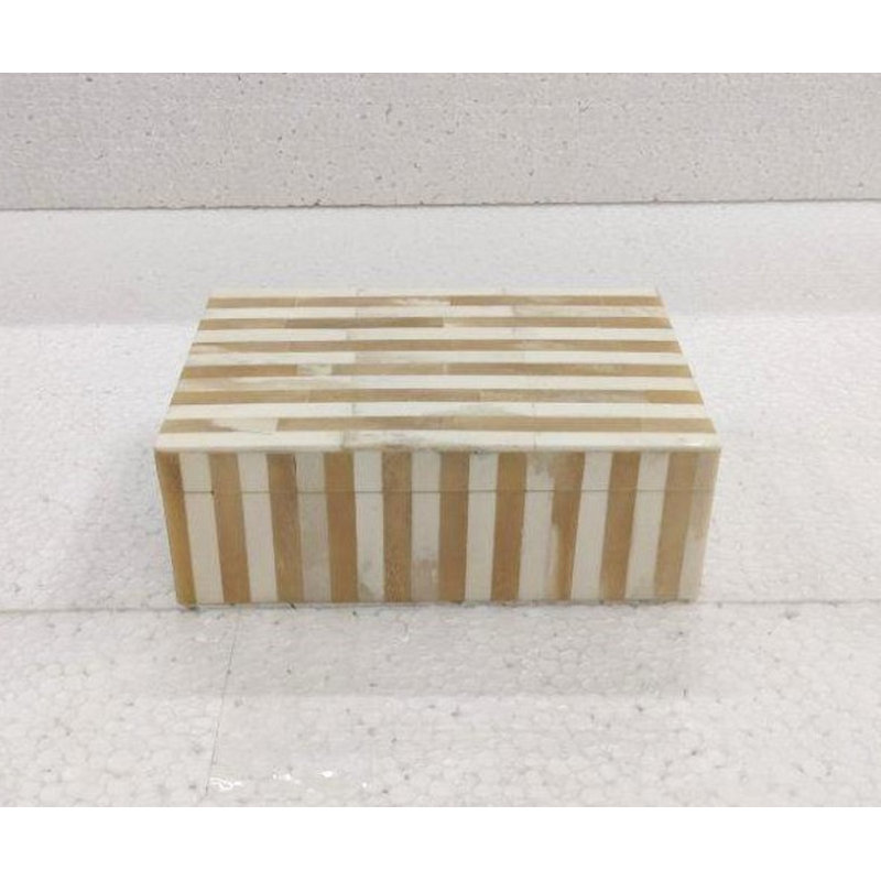 Dilan Bone China Decorative Box, 2.5" H x 4.5" W x 7" D