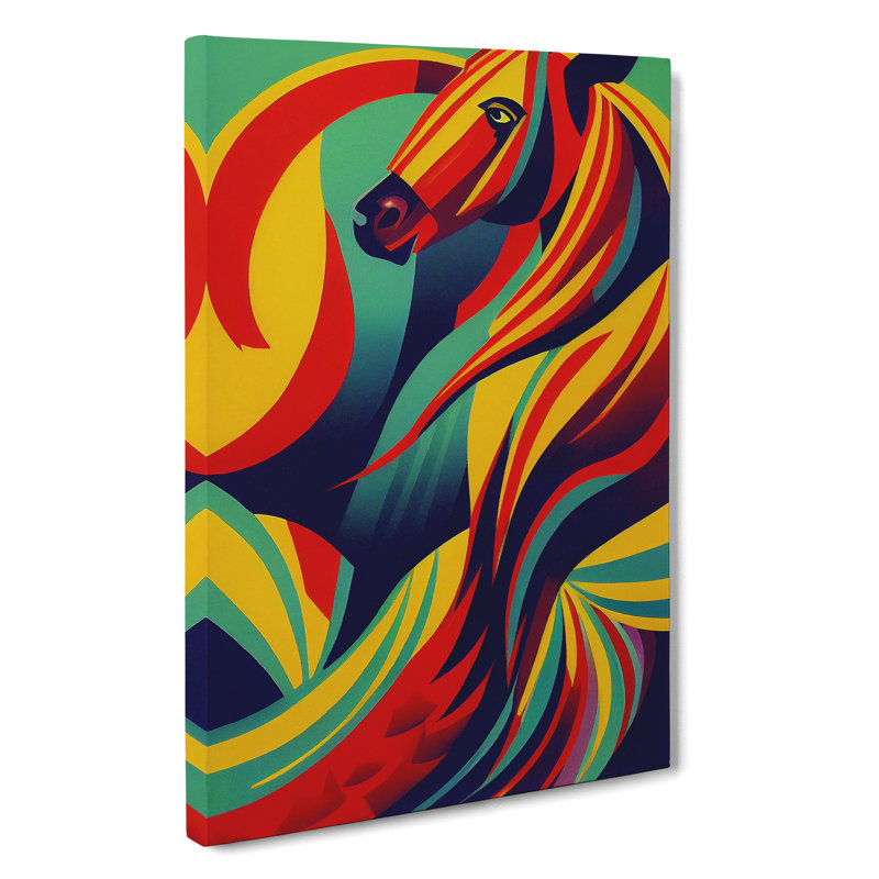 Abstract Horse No.1 - Wrapped Canvas, 50cm H x 35cm W x 3cm D