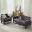 Sofa Seats Modern Style Comfy Small Sofa with Pocket Storage 2 USB 2 Cup Holders Upholstered Couch for Living Room Bedroom Office-852254557-852254558