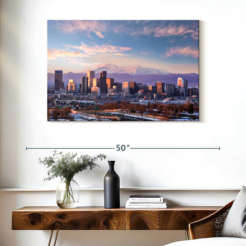 Denver Mountainous Skyline, 26" H x 39" W