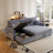83.5" Wide Corduroy Reversible Sleeper Sectional with Storage Chaise & USB Ports-398328548