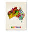 « australia aquarelle map » par michael tompsett, impression sur toile tendue-11810878
