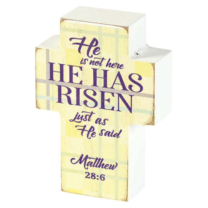 Bywaters He Is Risen Matthew 28: 6, plaque décorative