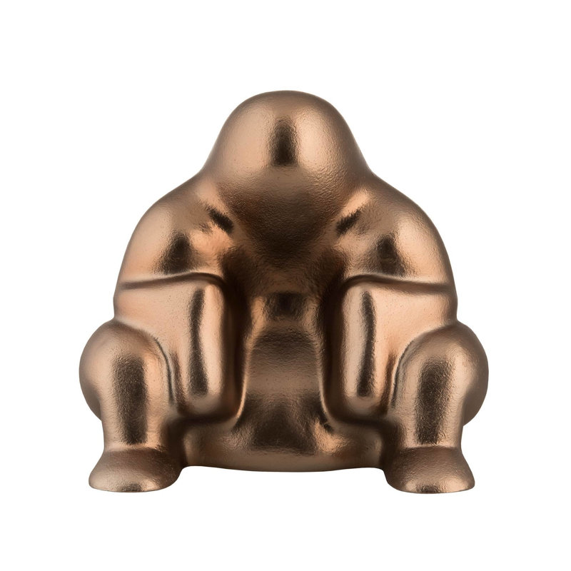 Plastic Floor Door Stop, Brown Metal