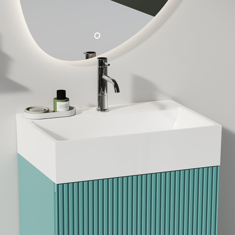 Évier de cuisine intégré en céramique blanche lustrée 20 po x 14 po - 1 trou de robinet, teinture, facile à entretenir, matériau des bords de la salle de bain sécuritaire, nettoyage sans effort, décor contemporain, esthétique moderne, surface lisse