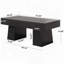 Rectangular Wooden Coffee Table with Rustic Finish (47.24")