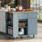 Kitchen Island With Power Outlet,Kitchen Storage Island With Drop Leaf And Rubber Wood-359880869