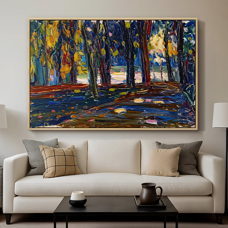 «Autumn Study, 1908» par Wassily Kandinsky, toile tendue avec châssis, 26 x 40, Naturel